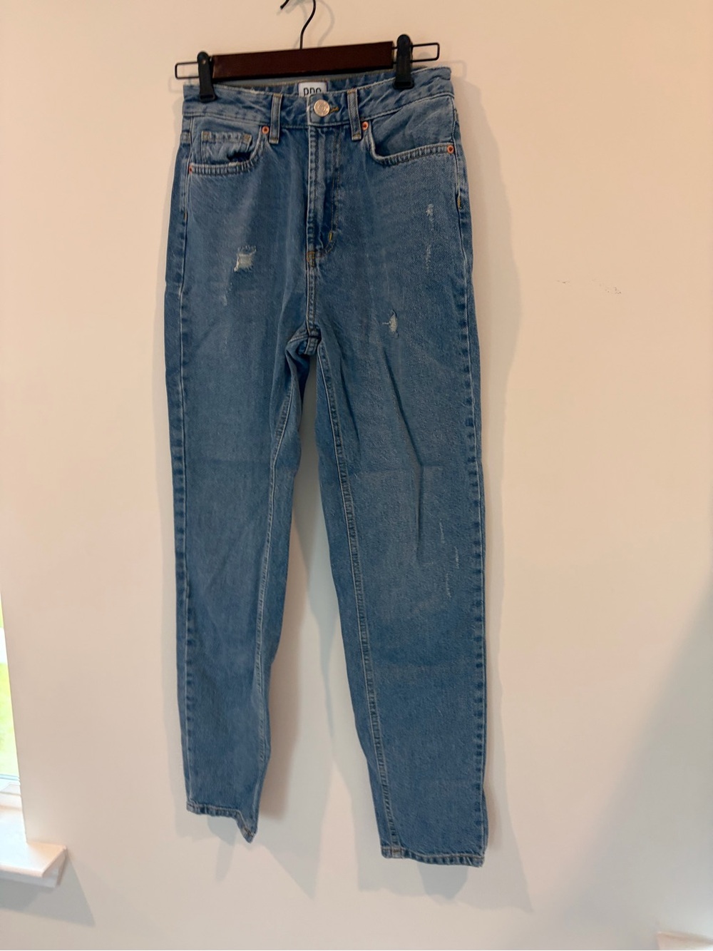 BDG High-Rise Medium Blue Straight-Leg Jeans